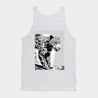 Jaguar Shadow Silhouette Anime Style Collection No. 174 Tank Top